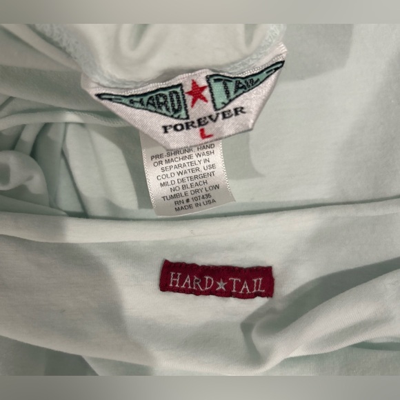 Hard Tail Forever aquamarine/light mint boatneck  dress size Large - Picture 7 of 8